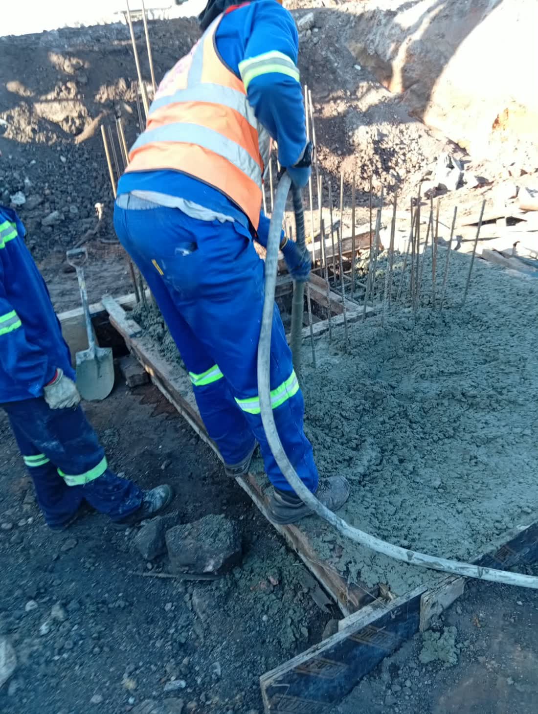 Betonagem com vibrador